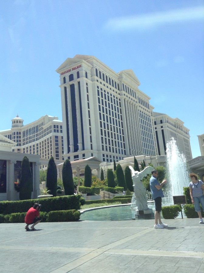 A view of the very huge Caesars Palace