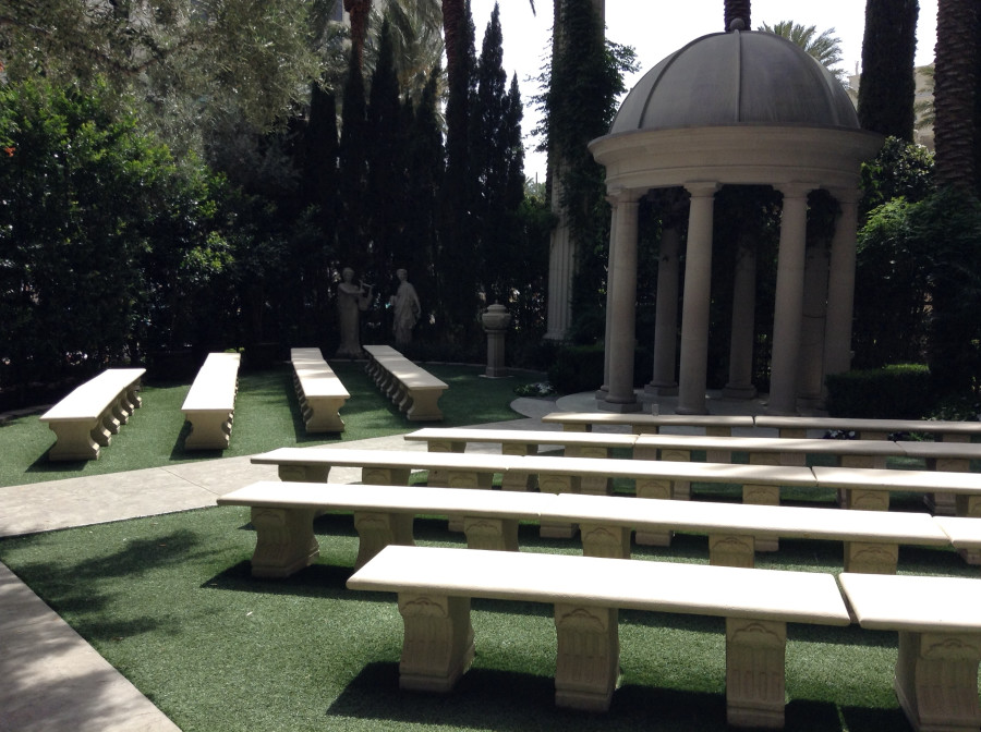 A wedding garden within the vicinity of the Caesars Palace