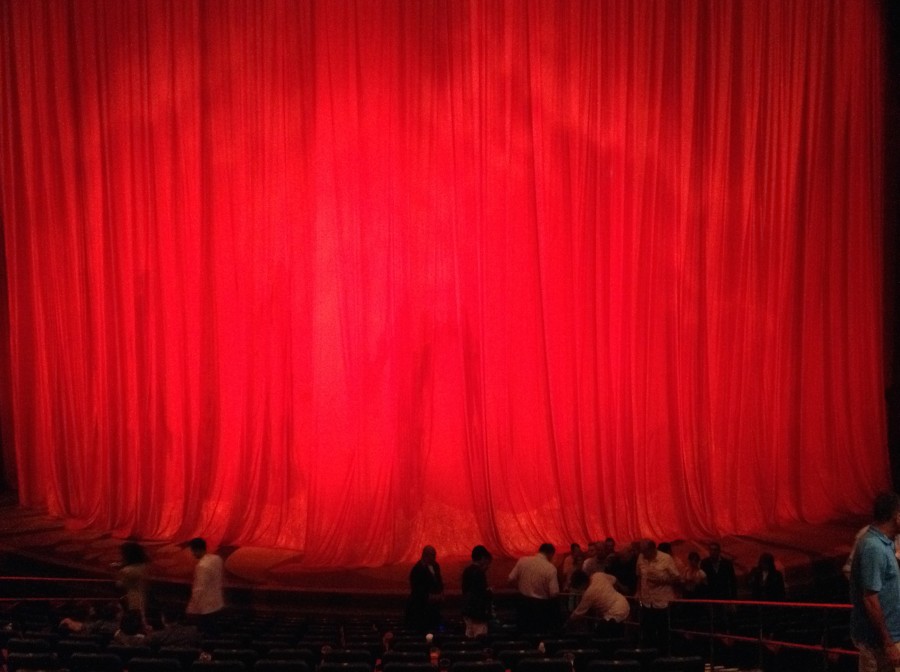 Behind those curtains, lies a surreal but real 'pool' stage area