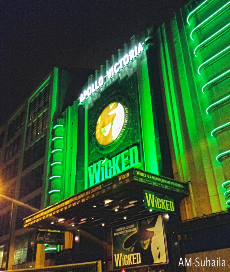 Wicked showing at West End's Apollo Victoria Theatre