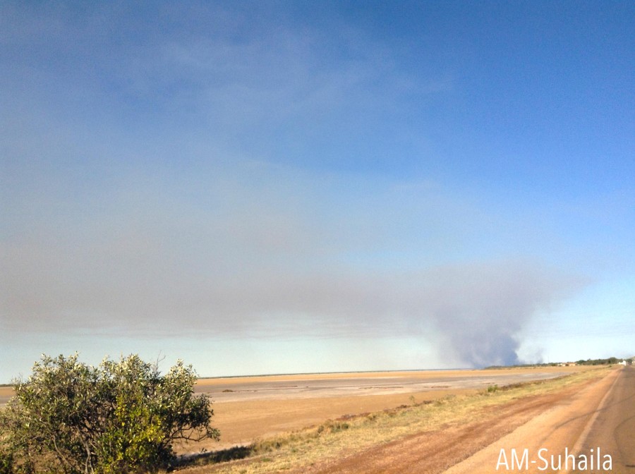 Spot the bushfire in the distance..