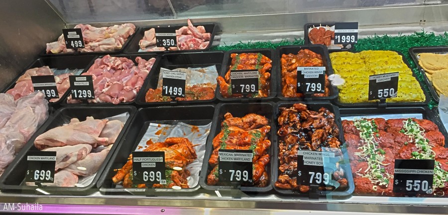 Wide selection of pre-marinated and fresh chicken at Bentley Plaza Meats