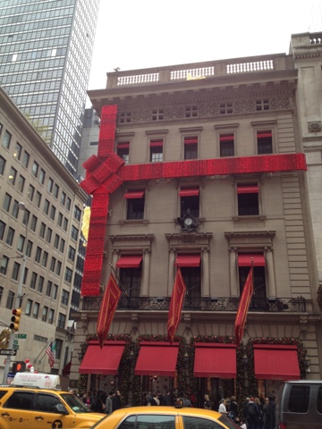 Chistmas decor on buildings in NYC